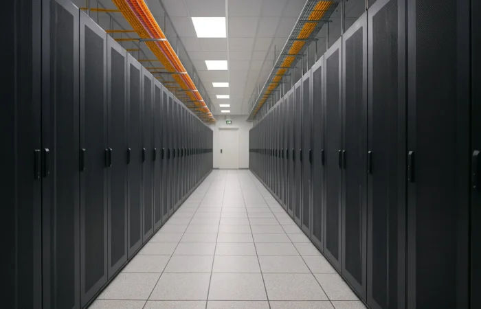 Data hall inside a data center